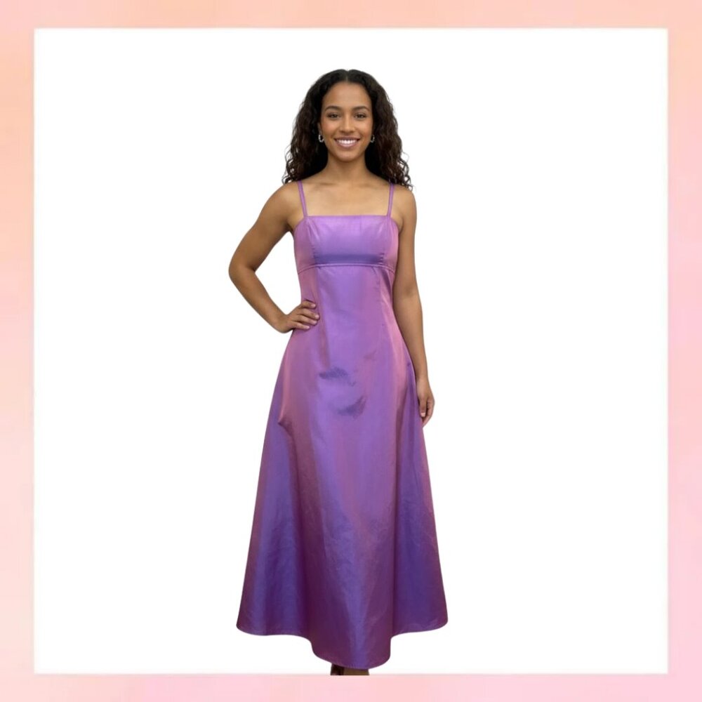 Satin Lavender A-Line Formal Dress
